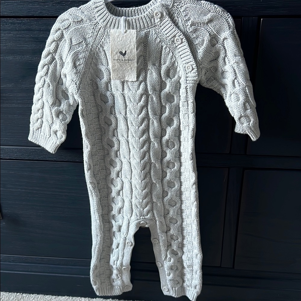 Cable Knit Baby One Piece